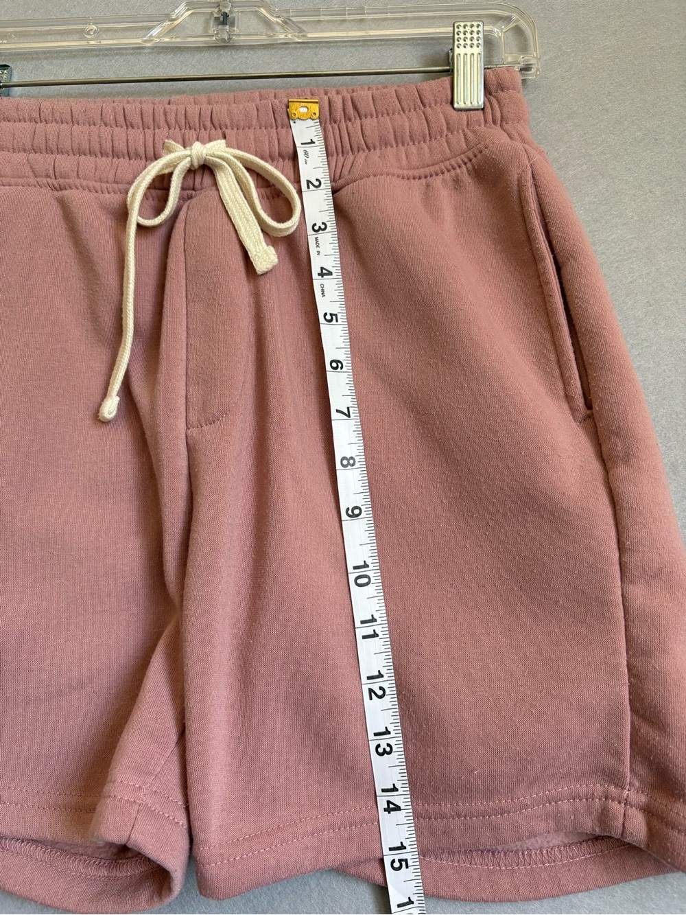 Brooklyn Cloth Co. Dusty Rose Drawstring 5” Lounge Core Fleece Shorts sz S - Picture 4 of 9